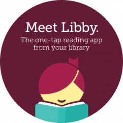 A faceless girl with hair over her eyes reading a book. Caption reads Meet Libby. The one-tap reading app from your library