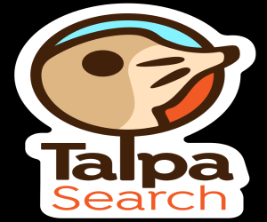 a picture of a mole head with the words talpa search below it.